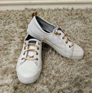 Sperry Crest Vibe White Leather Sneaker